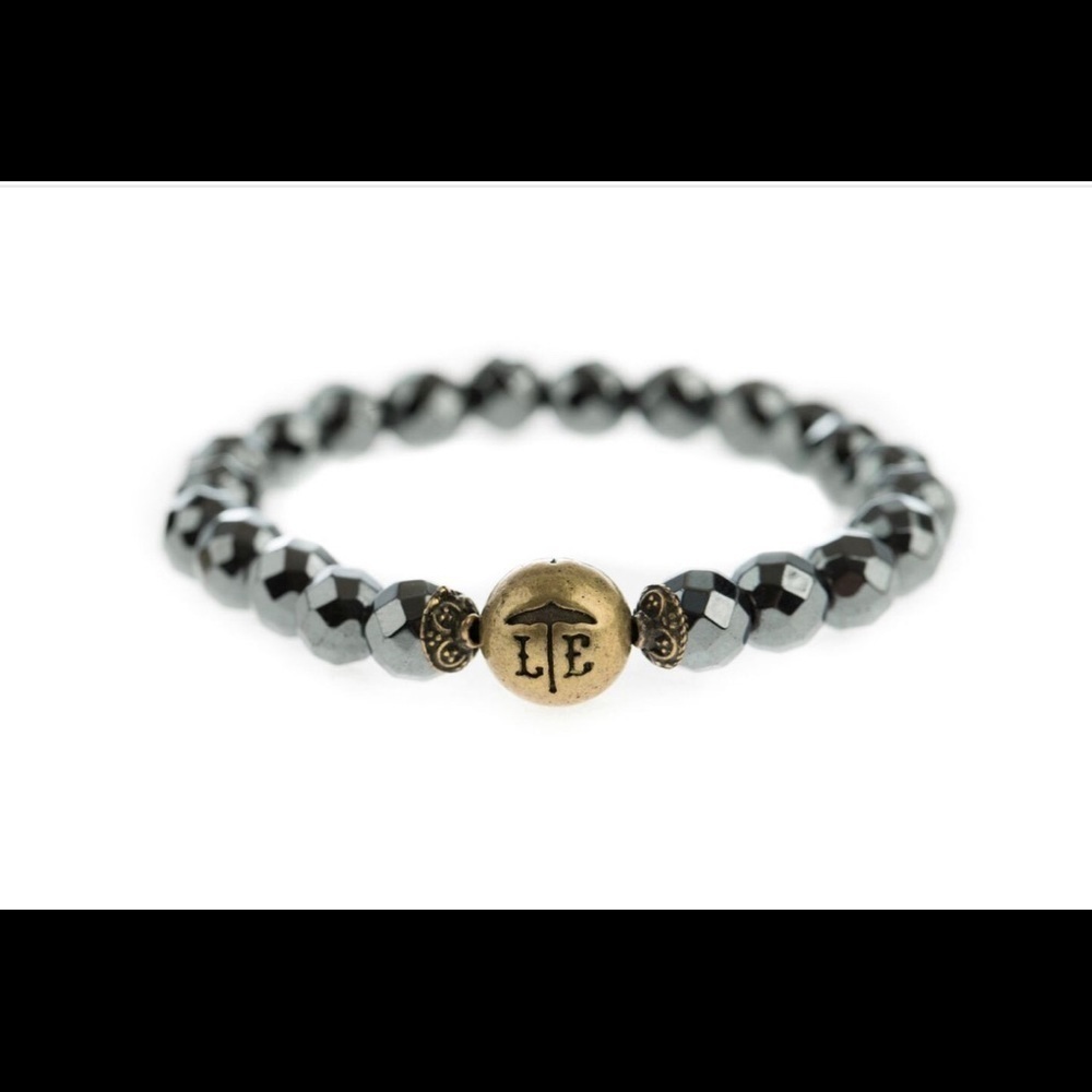 Lenny & Eva Hematite Bead Stretch Bracelet